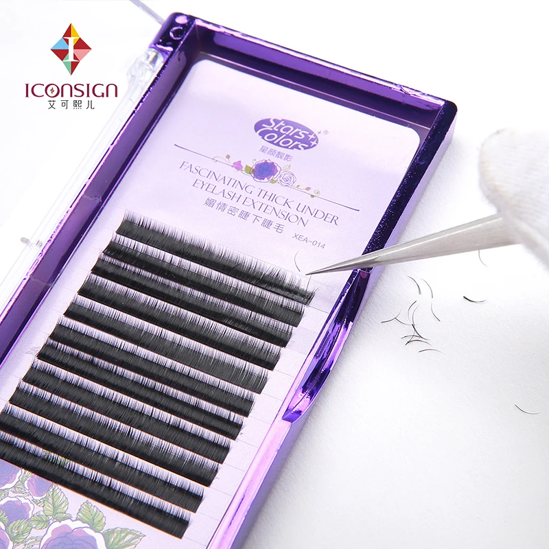 

High quality new trend fascinating soft silk lower eyelash 6 mm length 0.05mm thickness eyelashes for extension lashes