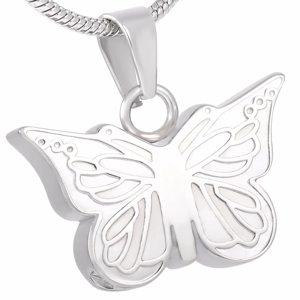 

Love Memorial Urn Necklace Butterfly Keepsake Ashes Holder Stainless Steel Cremation Urn Pendant Remembrance Jewelry for Women