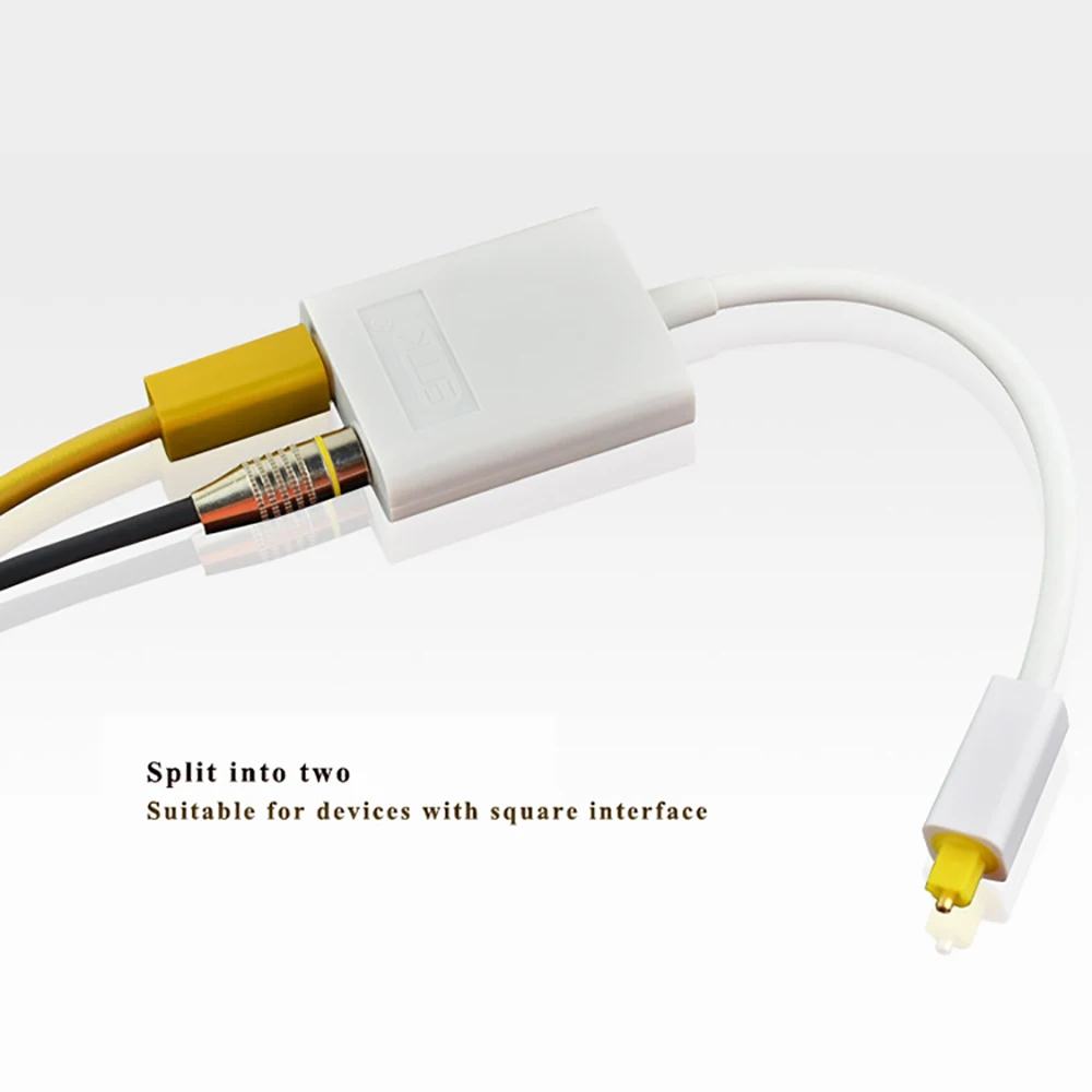 EMK SPDIF/Toslink Cable divisor Toslink de Audio óptico Digital, adaptador divisor óptico SPDIF