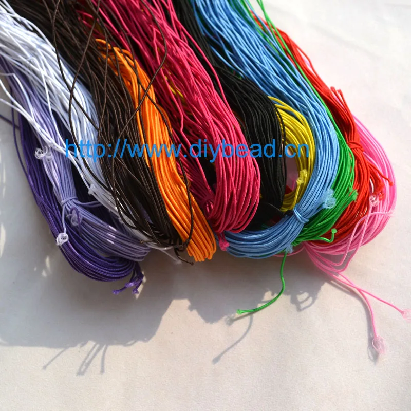 DIY 12 สี 25 เมตร 1 มม.ประดับด้วยลูกปัดยืดหยุ่นยืดลูกปัดสายสายเชือกสำหรับสร้อยข้อมือ