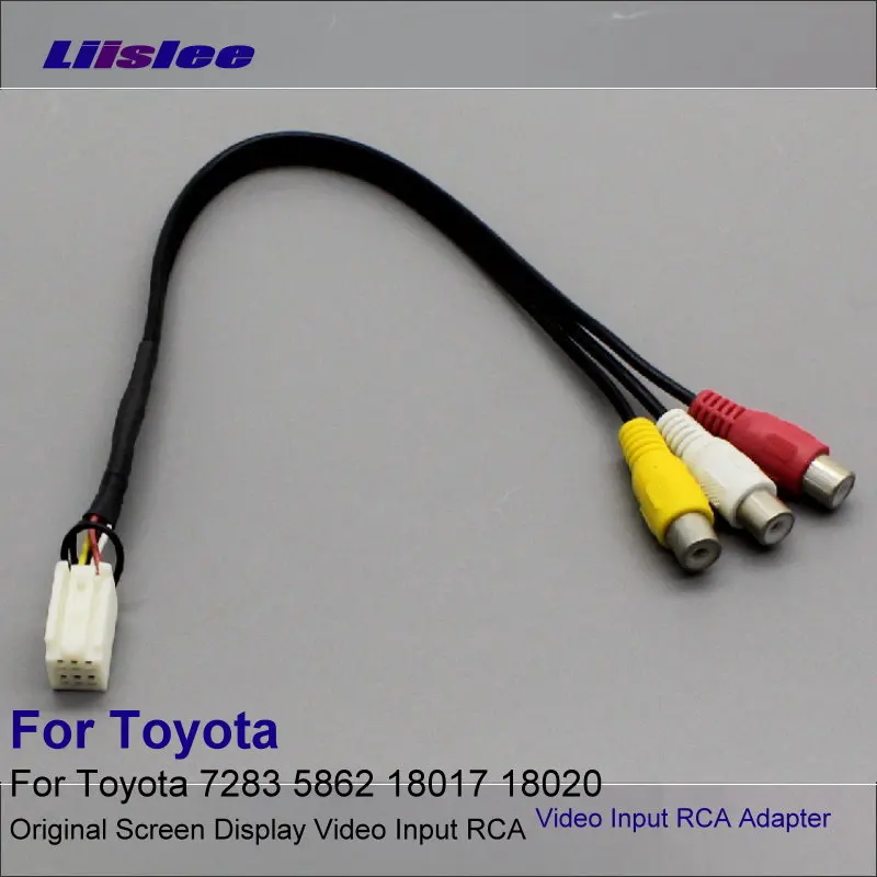 6 Pins Original Video Input RCA Adapter Wire Cable For Toyota 7283 5862 18017 18020 DVD Player Connect Rear View Camera