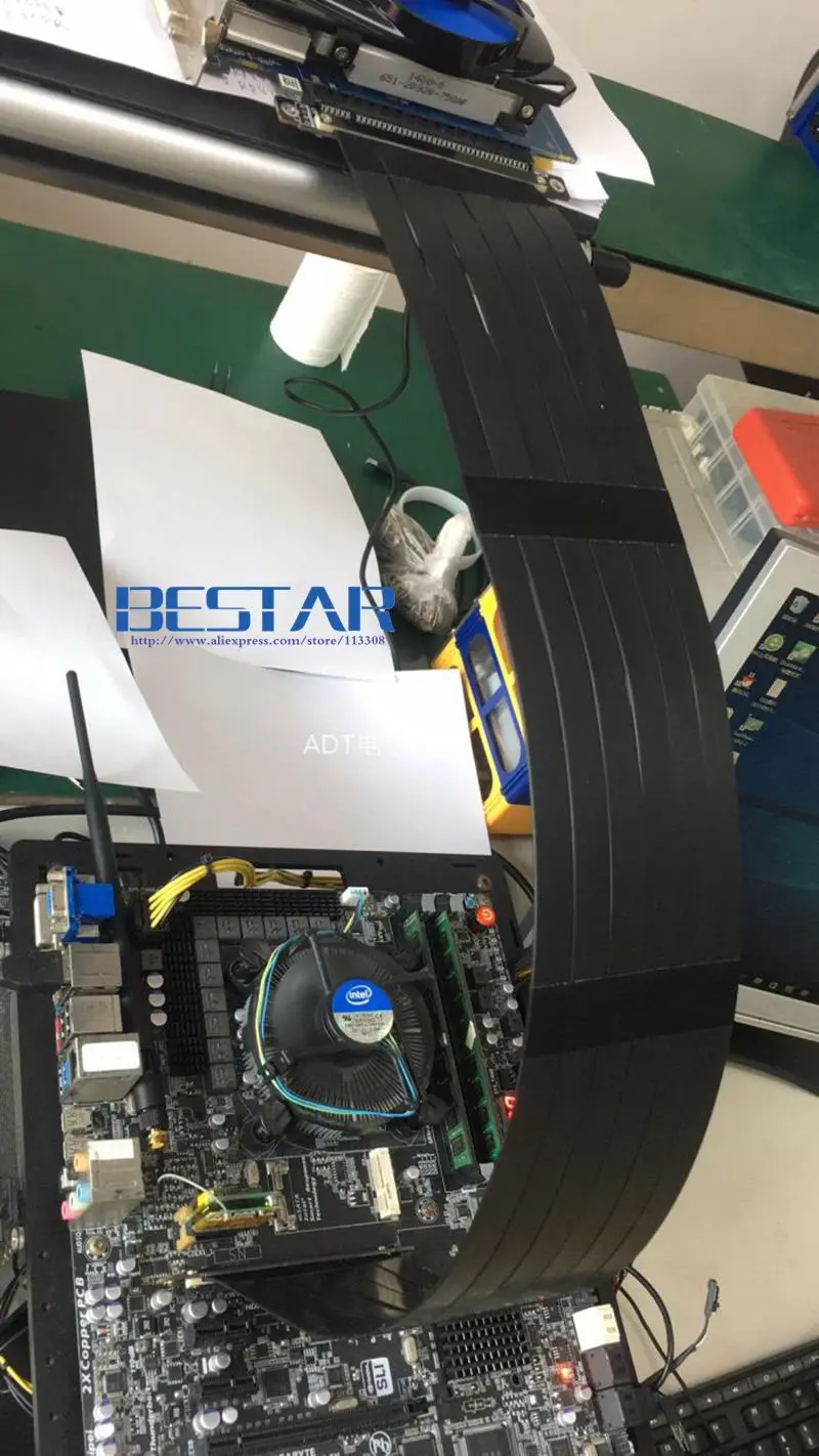 Riser Gen3.0 PCI-E 3,0 16x macho a pcie x16 hembra codo derecho e izquierdo PCI Express Riser Cable de extensión de tarjeta gráfica 5cm - 50cm