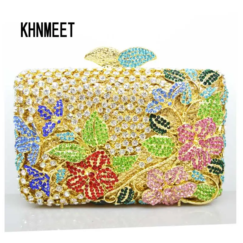 

LaiSC Luxury evening bags Crystal women party purse bags Ladies wedding bridal formal clutch bags banquet bag Day Clutches SC209