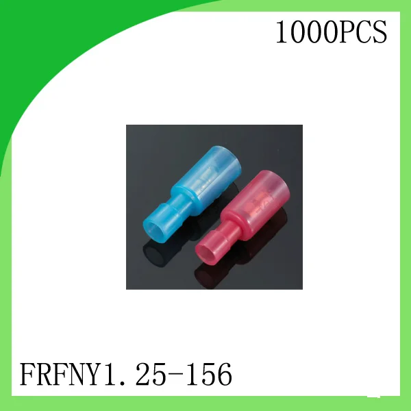 

Brass 1000 PCS FRFNY1.25-156 FRFNY Female White/Red/Blue cold-pressed terminal Connectors and Splices For 0.3-2.5mm2,24-14 AWG