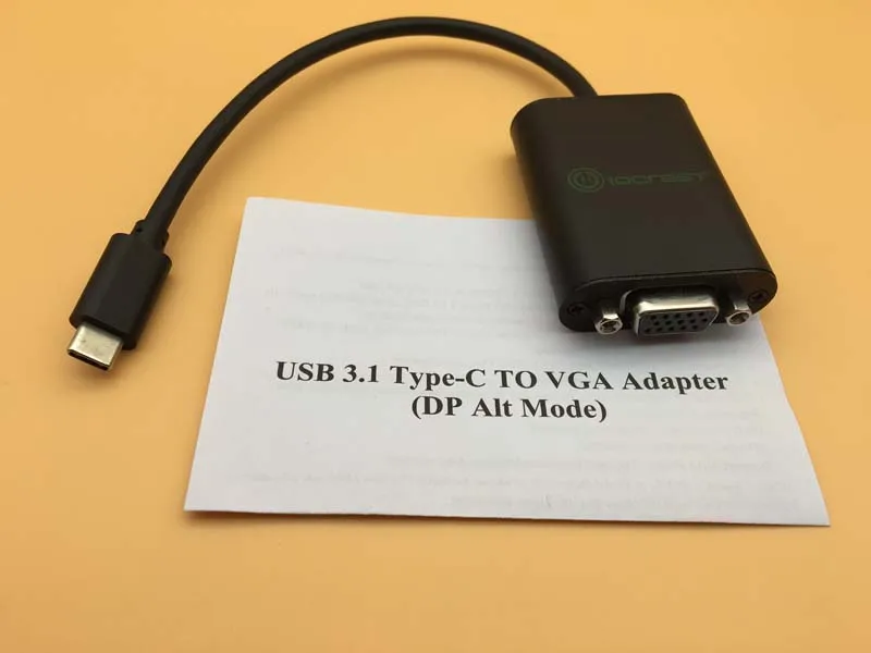 Adaptador tipo C a VGA, Cable de conversión USB 3,1, carcasa de aluminio, convertidor para TV, proyector, vídeo, 1200P, HD