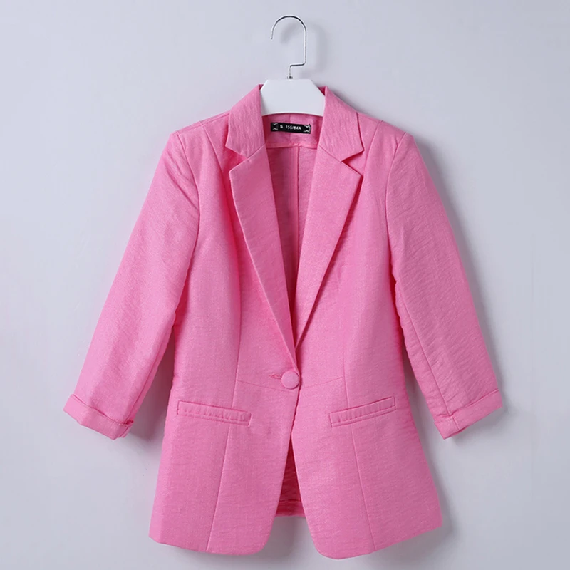 Ladies Black Pink Blazer Feminino 4XL Formal Jacket Suit Womens White Blaser Rosa Female Blue Women Suit Office Ladies Blazer