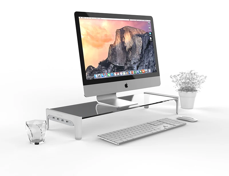 Imagem -04 - Riser-monitor de Mesa para Notebook Suporte Barra de Espaço Antiderrapante Portas Usb Transmissão de Dados e Carregamento Rápido 501l