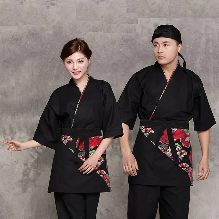 Estilo japonês uniforme do cozinheiro chefe japonês, roupa do trabalho do quimono, roupa do trabalho do restaurante, ferramental, 9 #