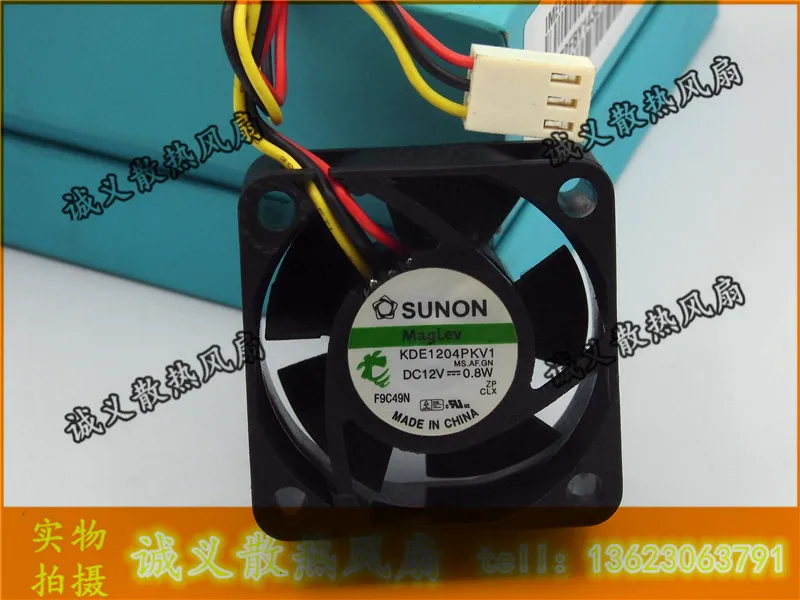 

100pcs Free Shipping SUNON KDE1204PKV1 MS.AF.GN 40x40x20mm 40mm 4cm DC12V 0.8W Server Cooling Fan Server Square Fan 3-wire