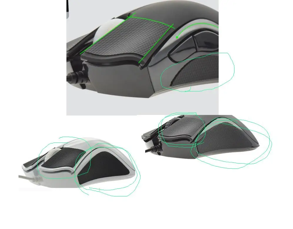 Mouse Elastics Refined Side Grips Sweat resistant pads for Gaming Mouse Razer Deathadder 2013 Chorma and other versions