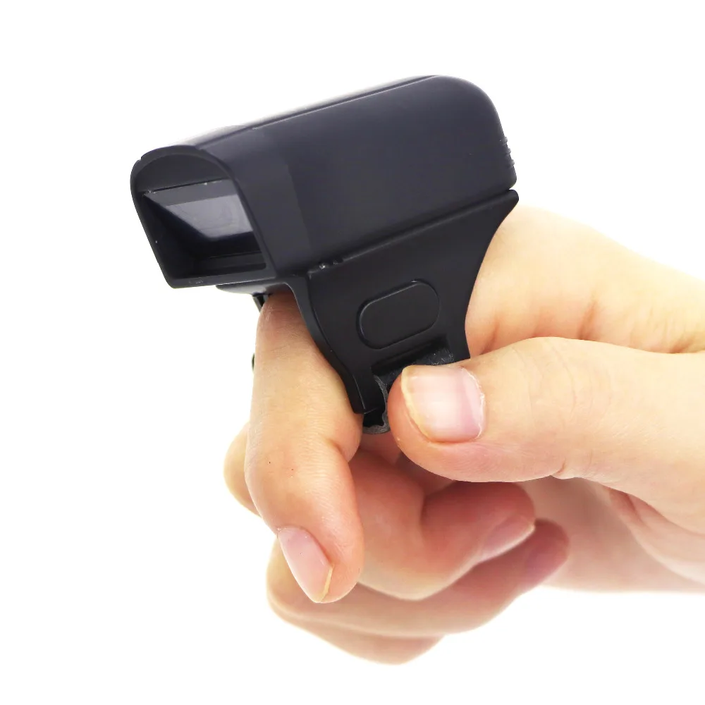 Portable Bluetooth PDF417 QR code scaner Ring 2D Scanner Barcode Reader For IOS Android Windows