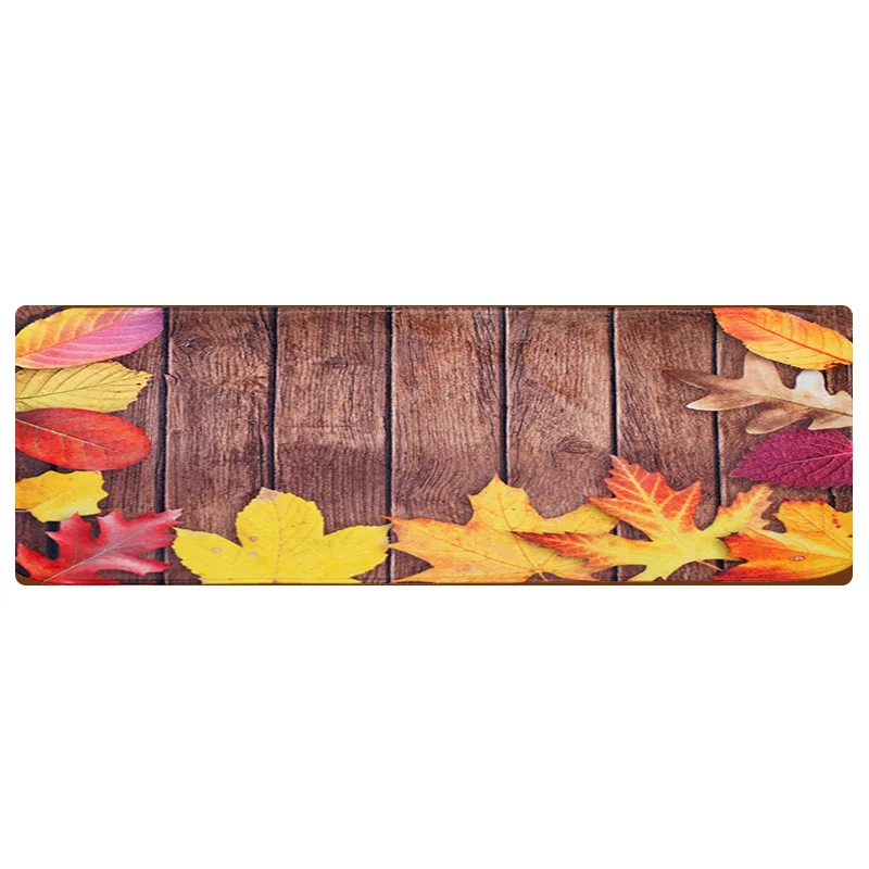 drop ship new Long Home Old Wood Floor Doormats Non-slip Pad Maple leaves Floor Mat Hallway kitchen Living Room Carpet Rugs