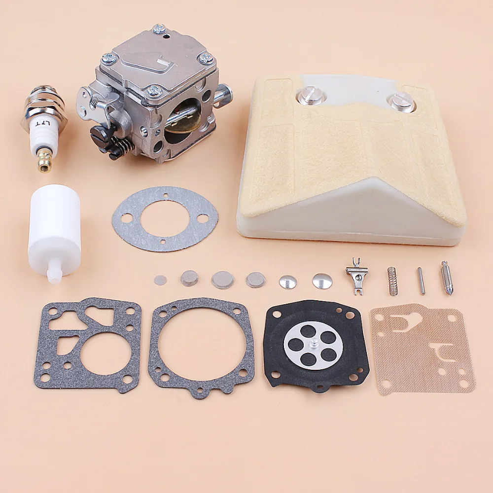 Carburatore Carb Membrana del Filtro Aria Kit di Riparazione fit Husqvarna 61 66 266 503280316 Motosega Tillotson HS-254B Carburatore RK-23HS