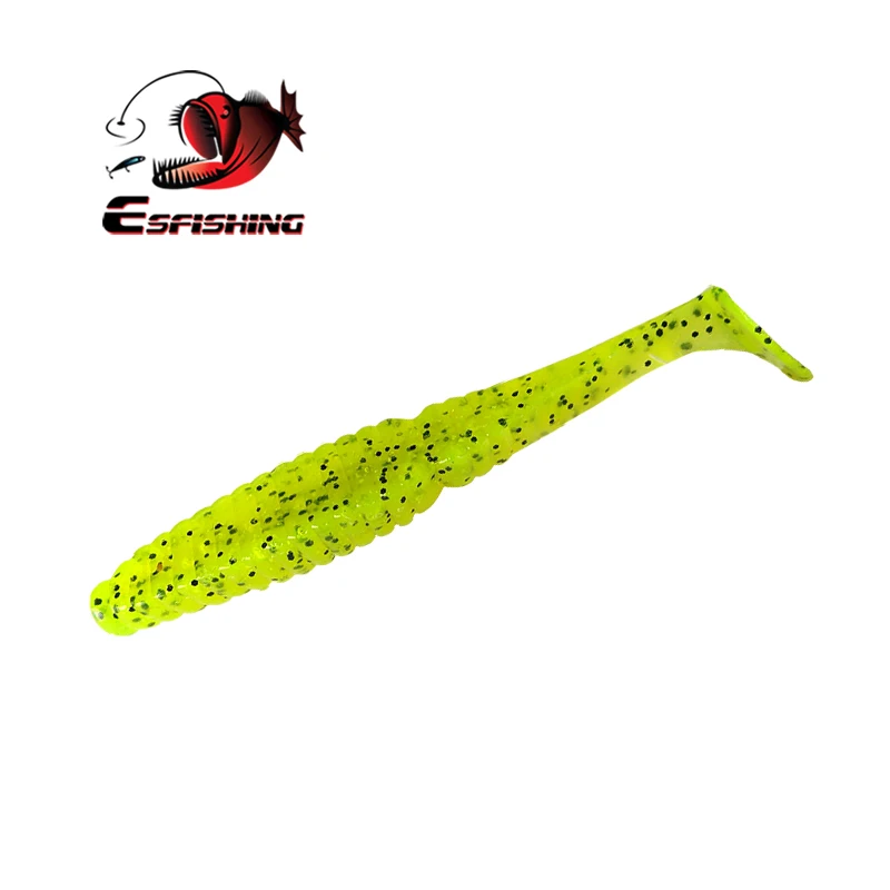 ESFISHING Stagger Shad 125mm4pcs Artificial Soft Silicone Bait Leurre Souple Wobblers Isca Artificial Fishing Lure