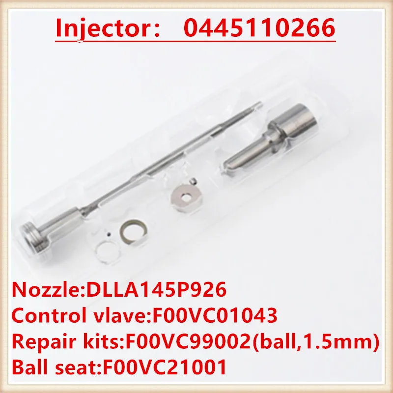 0445110266 / 0445110047 / 0445110039 Injector Overhaul Repair Kits DLLA145P926 F00VC01043  F00VC99002 F00VC21001