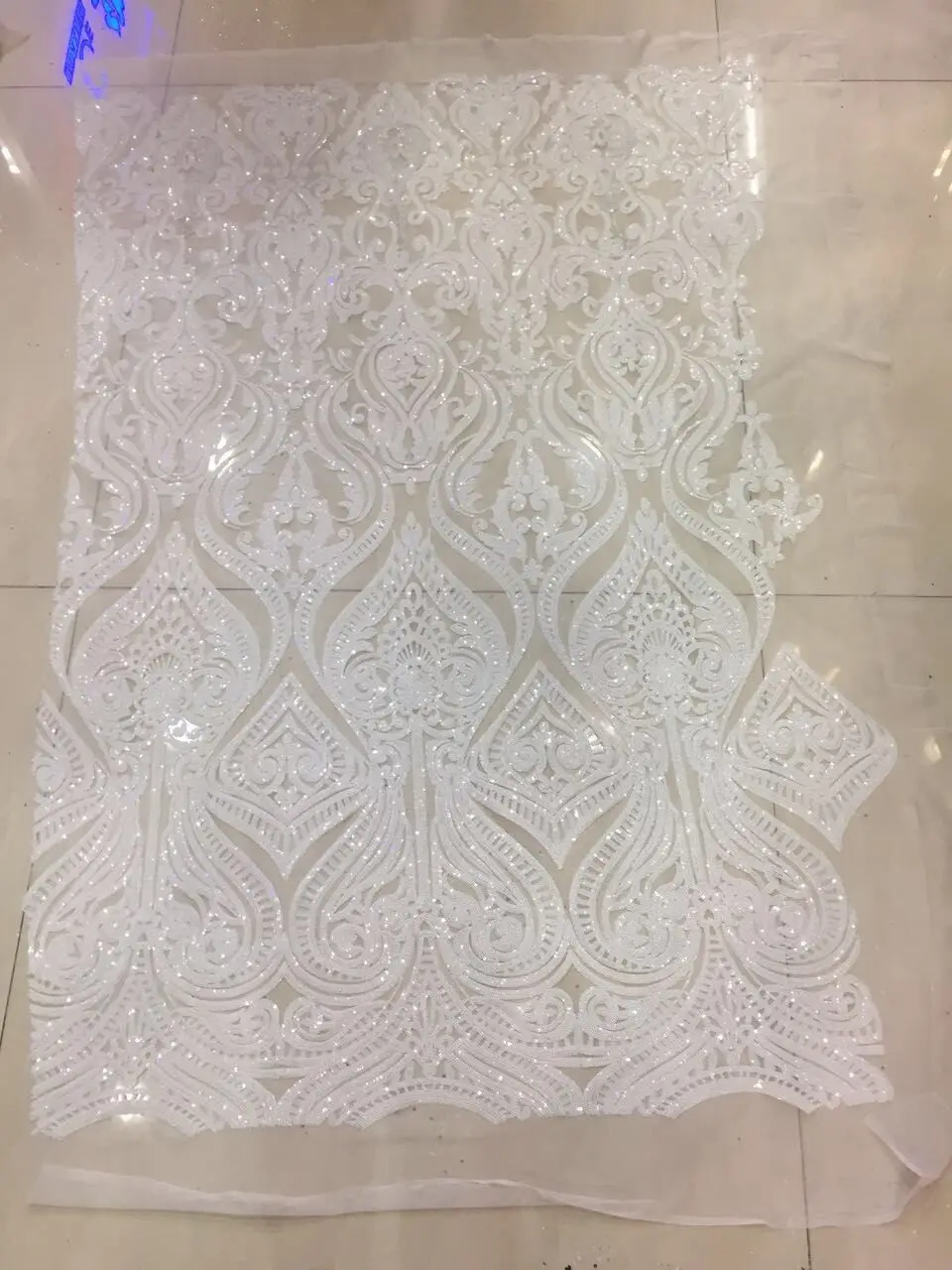 

Nigerian Lace Fabrics With sequins African French Net Lace Fabric SYJ-3215 Embroidered Tulle Mesh Lace Fabric