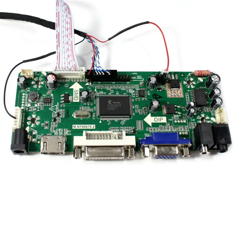 Hd mi vga dviオーディオlcdコントローラボードm.NT68676と5インチAT056TN53 V1 640X480 lcdパネル