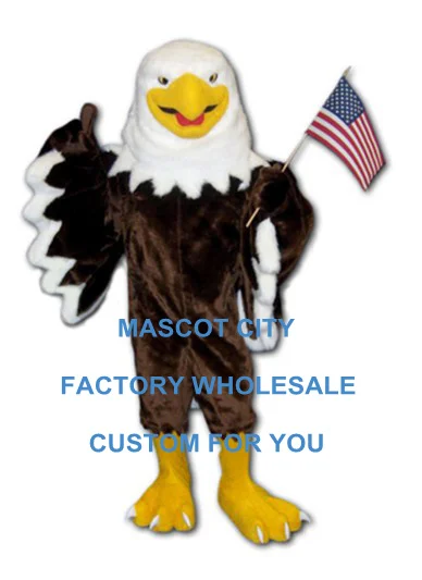 

Patriotic Eagle Mascot Costume Mascotte Mascota Outfit Suit Fancy Dress Carnival Cosply Party Costume (no flag) SW1149