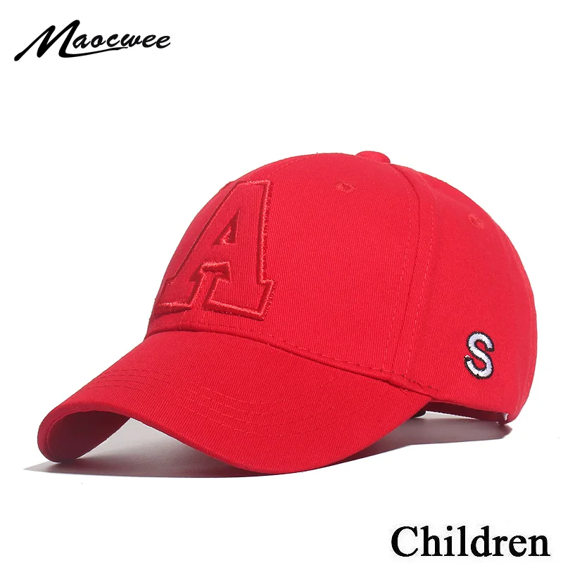 Summer Cap Letter Embroidery A Children Baseball Caps Kids Cartoon Hip Hop Hat Cap Snapback Girl Baseball Hat Baby Boy Kid Bone