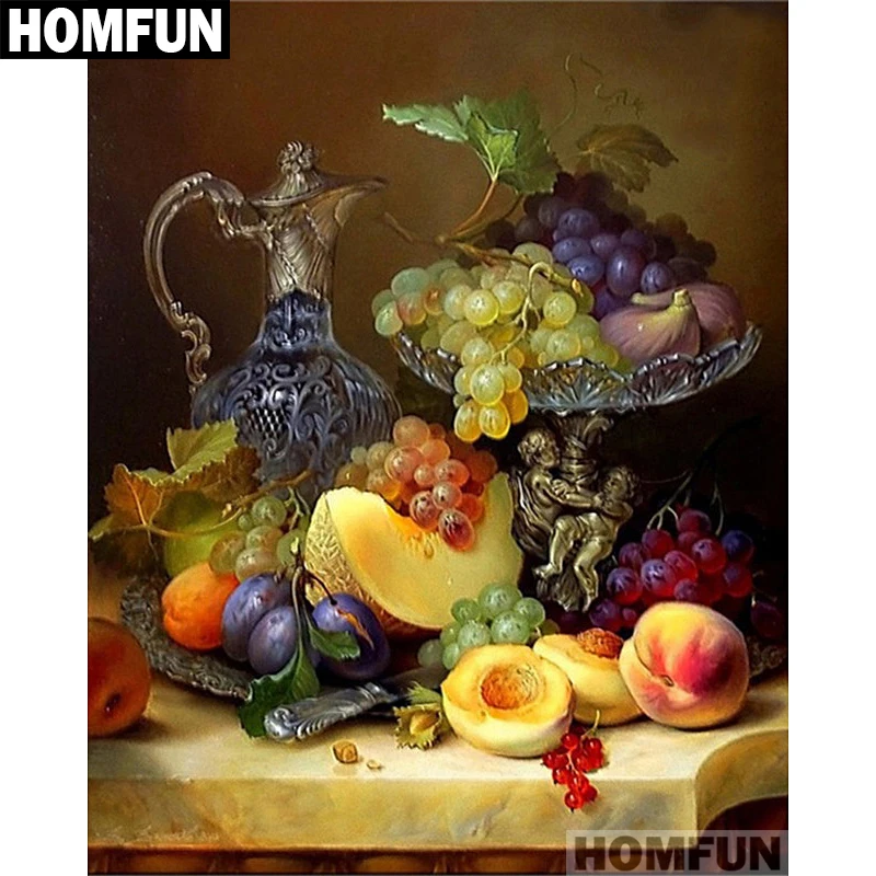 

HOMFUN Full Square/Round Drill 5D DIY Diamond Painting "Fruits" Embroidery Cross Stitch 5D Home Decor Gift A01636