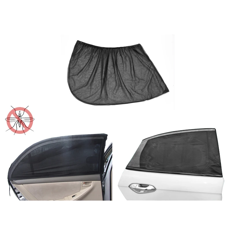 2pcs Car Window Sun Shade UV Protection Car Curtain Auto Window Sunshade Side Shield Visor Mosquito Dust Summer Protection