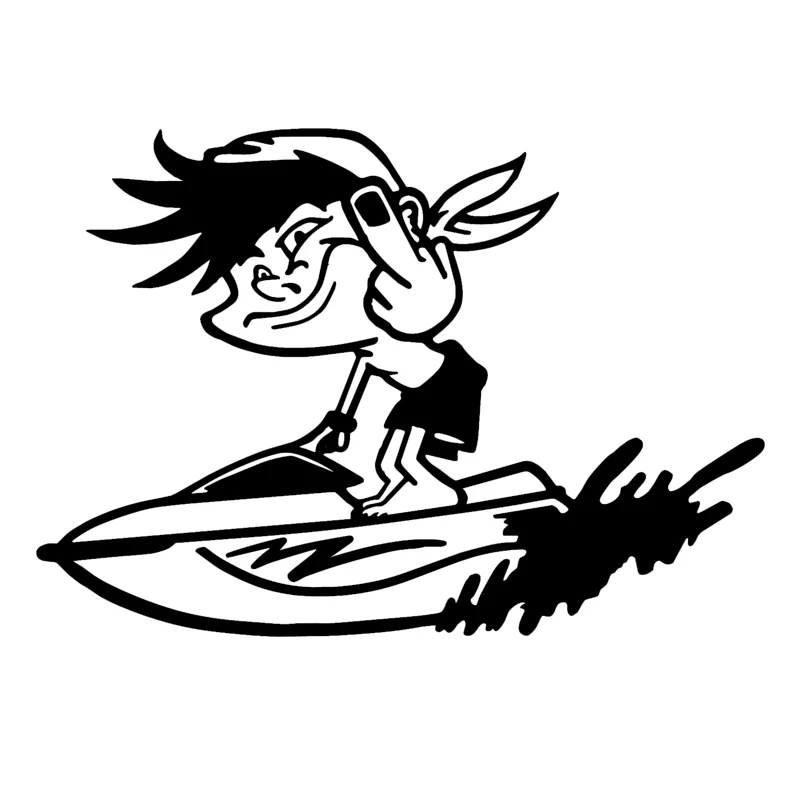 

Грубый реактивный катание на лыжах в форме мальчика, автомобильный бампер, аксессуары для мотоциклов, украшение, виниловая автомобильная водонепроницаемая наклейка