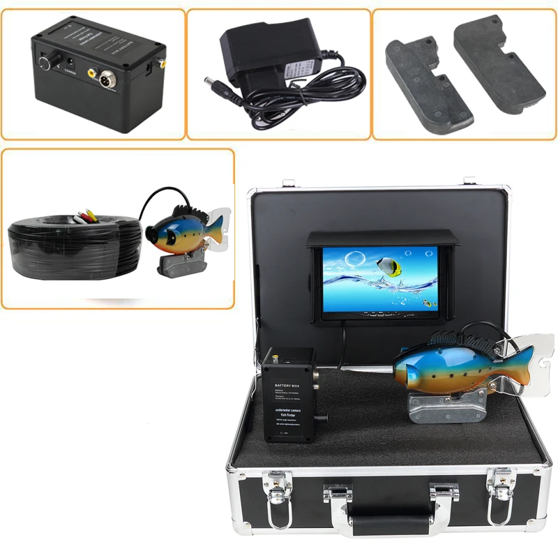 7 inch 20m HD Underwater Camera With LED lights 600TVL Underwater Fishing Camera