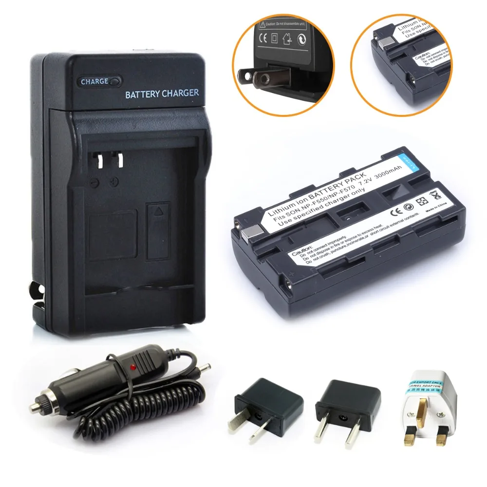 

1pc NP-F550 F550 NP-F570 F530 NP-F330 Camera Battery+1 Car Chargers Set for Sony CCD-SC5 TRV51 TRV7 TRV81 TRV820 RV200 Camcorder