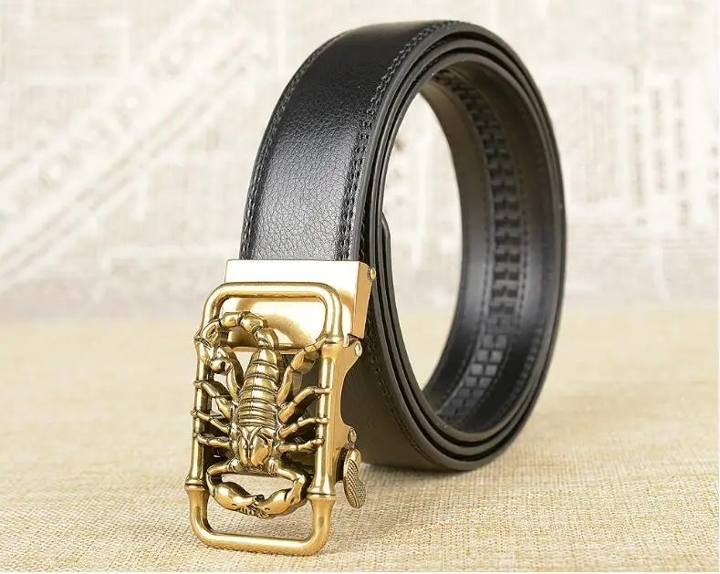 

ZYBZYH design men's belt 2019 luxury fashion retro tweezers automatic buckle belt leather jeans men's belt