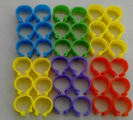 100Pcs Poultry Leg Bands Bird Chicks Ducks Clip-on Rings 16mm