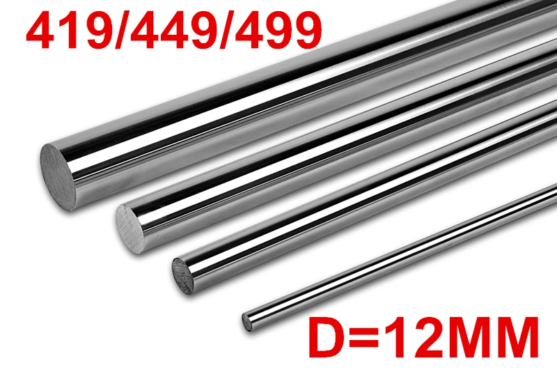 

ALL NEW 12mm linear shaft rods set : 419mm/449mm/499mm chrome plated harden linear rail for LM12UU SC12UU CNC part