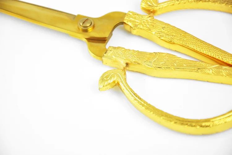 

ceremonial opening ribbon cutting scissors deluxe dragon pattern carved housewarming gift scissors