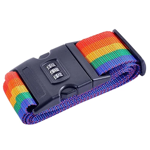 Neuer Gepäck koffer sicherer Gürtel riemen codiertes Schloss sicherer Nylon-Pack gürtel Passwort Regenbogen Anti-Diebstahl-Reisegepäck gurt