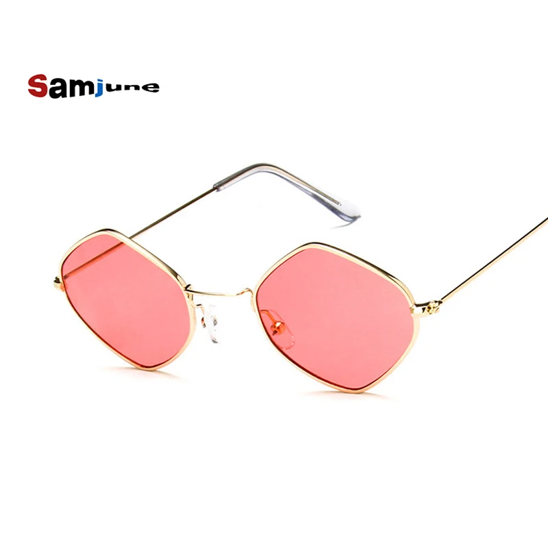 Samjune 201 New Brand Quality Diamond Sunglasses Women Fashion rhombic Frame Vintage Glasses Alloy Classic oculos de sol