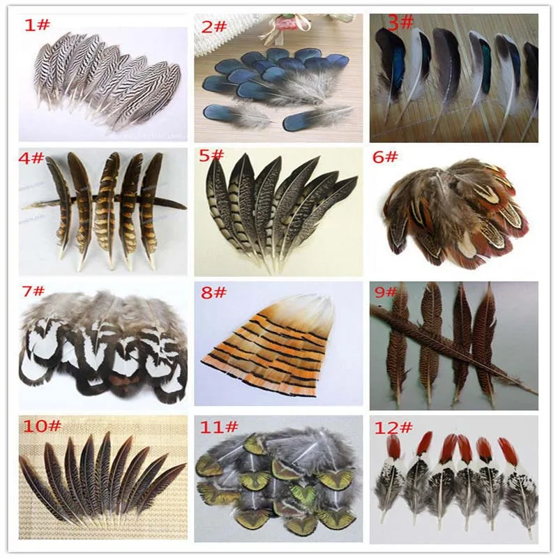 Wholesale!10PCS  variety of different styles & peacock feathers  of natural pheasant feather 15 style