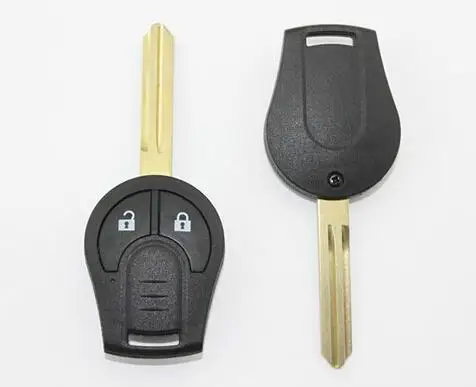 5PCS 2 Buttons Remote Key Shell for NISSAN Juke Cube Micra Note Qashqai Key Case Fob 2B Uncut Key Blade No Logo