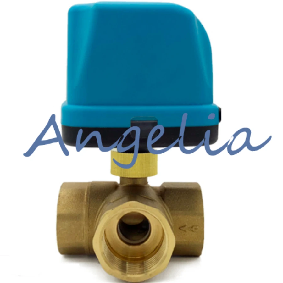 

DC12V/24V DN20 G3/4" BSP Brass 3 Way Motorized Ball Valve Electrical Actuator Valve Normally Open