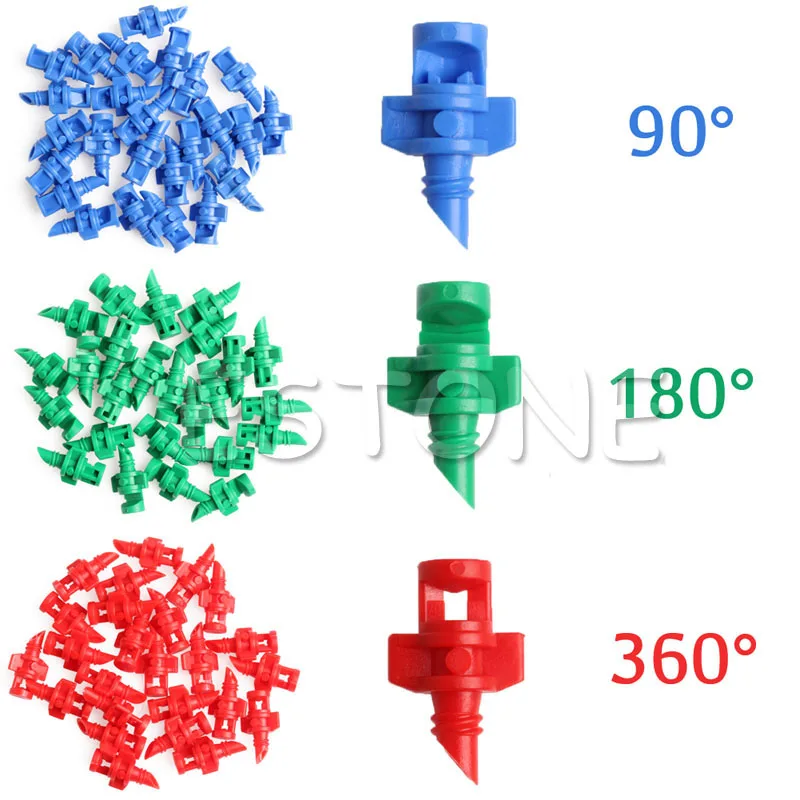 2016 25x Jet dysza 90/180/360 stopni do klonowania maszyna System hydroponiczny podlewanie ogrodu wąż do nawadniania proste mikro opryskiwacz