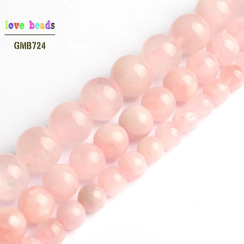 AA Natural Madagascar Rose Quartzs Bead Round Loose Beads for Jewelry Making Diy Bracelet 15\'\' Strand 6mm 8mm 10mm