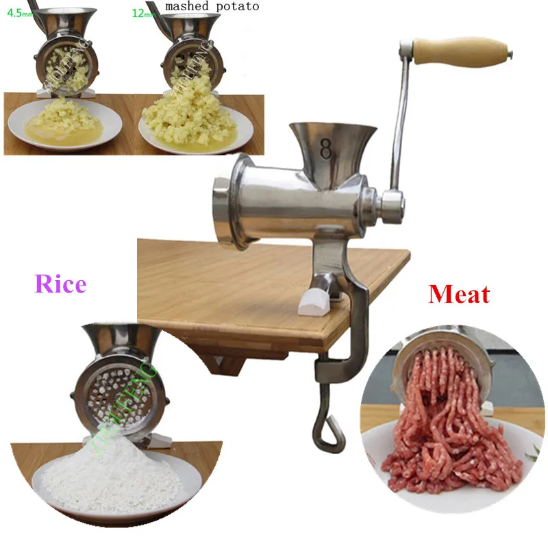 

Small hand operated meat grinder carrot mashed potato making machine 10# ZF