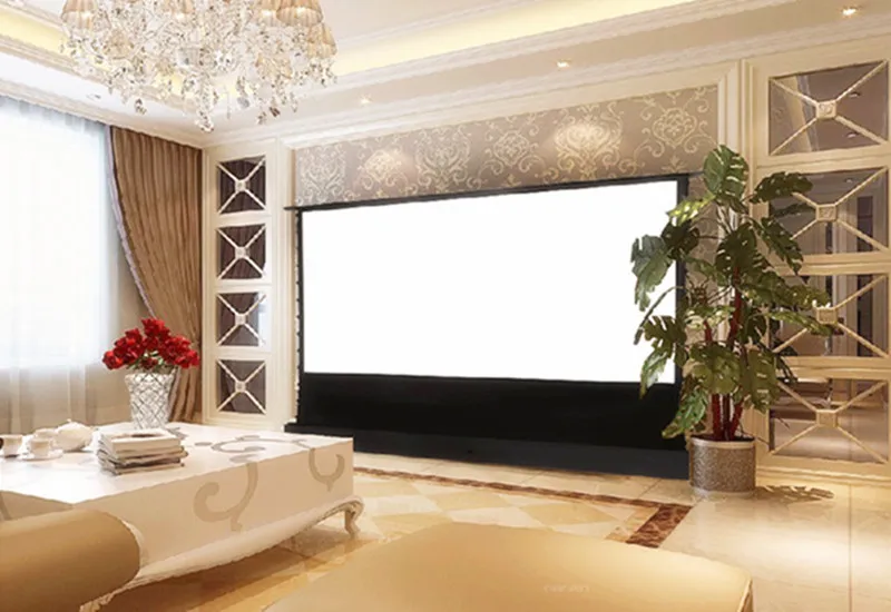 100 ~ 120 INCH 16:9, Tragbare Elektrische Motorisierte Boden-Rising Projektion Projektor Bildschirm, outdoor/indoor/business/Hometheater – Detail 15