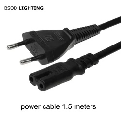 BSOD Electric Cord EU Power Cable 2Pin Cable 1.5Meter 250V 2.5A  US Power Cord UK Supply Cable Lead Wire Power for Electrique