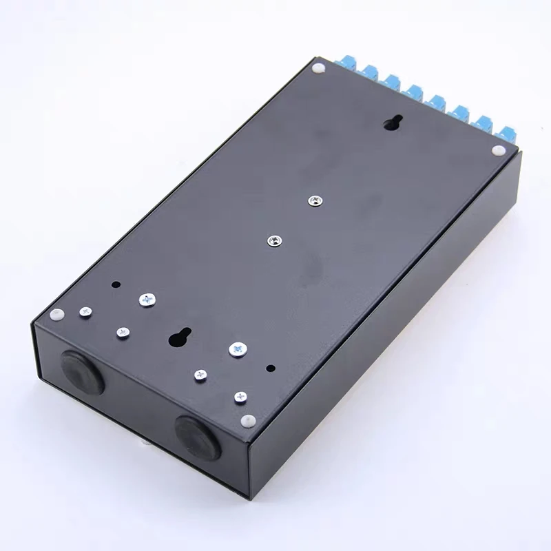 32 nhân FTTX CÁP QUANG FTTH nhà ga Hộp bao gồm LC hình heo & Adapter SPCC 16 cổng LC sợi quang Miếng dán cường lực SM ELINK 1.0mm dày