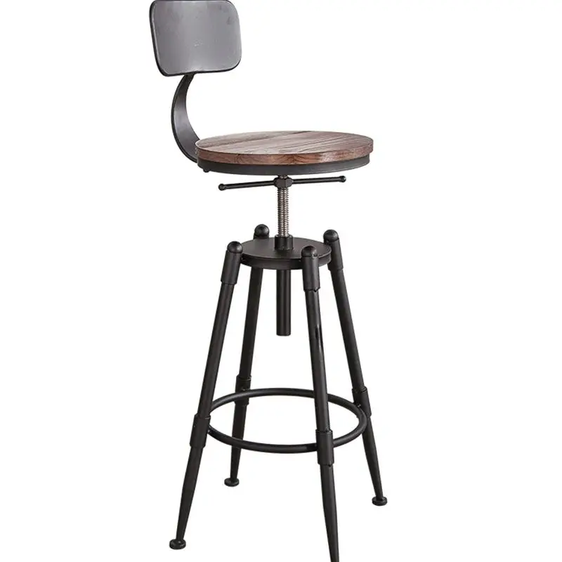 High Bar Stool Beauty Chair, European Front Rotating Lift Bar, Barber Round Stool