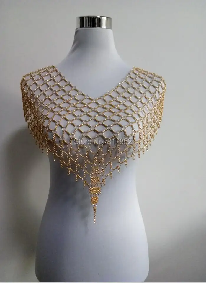 NEW STYLE FASHION WOMEN HARNESS Gold colour CHAINS UNIQUE DESIGN SHAWL CHAINS BODY JEWELRY 3 COLORS