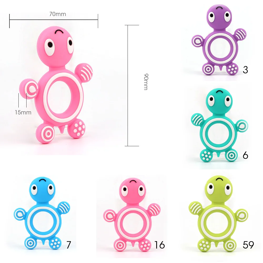 TYRY. HU 1pc Food Grade Owl Flamingo Animal Pendant Silicone Beads Baby Teething Necklace Nursing BPA Free DIY Jewelry Making