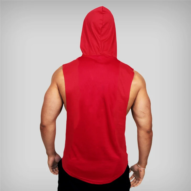 Muscleguys gym vest Mens Cotton Hoodie Sweatshirts fitness clothes bodybuilding tank top men Sleeveless Tees Shirt tanktops