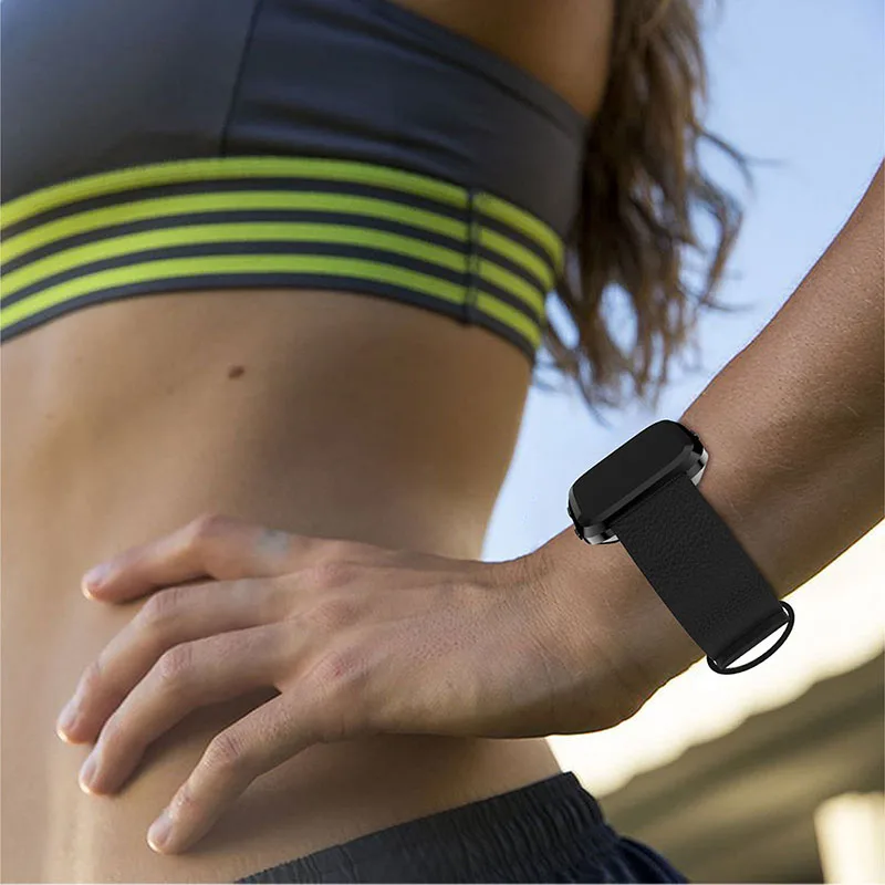 Leather Watchband Strap for fitbit Versa Bracelet Wristband Smart Watch Band