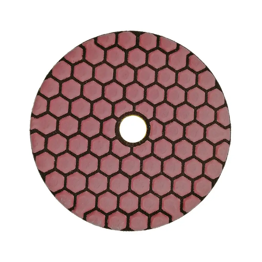 SHDIATOOL 7pcs 4inch Resin Bond Diamond Flexible Dry Polishing Pads Grit #100 For Granite Marble Ceramic 100mm Dry Sanding Disc