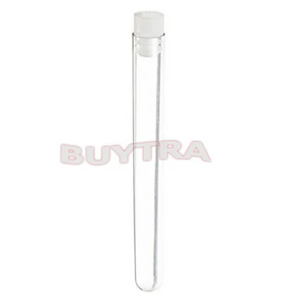 Tubes à essai en plastique transparent avec bouchons, tubes à essai de laboratoire, perles de bricolage faites à la main, tube de rangement, 12x100mm, 10 pièces